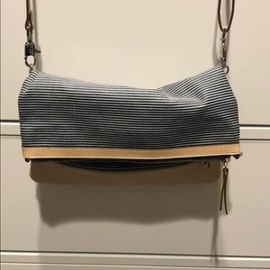 Stella & Dot Navy and White striped purse
